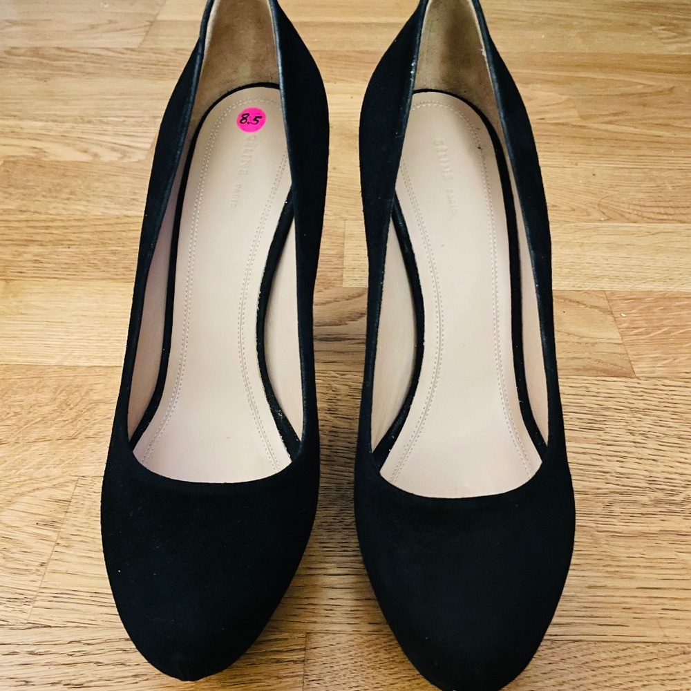 Brand new, never worn. Celine Black suede heels size 8.5